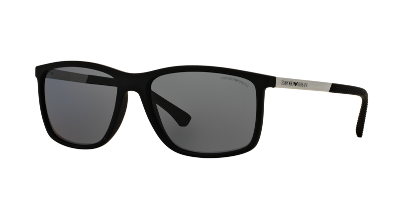Emporio Armani EA4058 Rubber black polarized Sunglasses